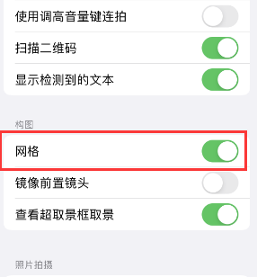 宁国苹果手机维修网点分享iPhone如何开启九宫格构图功能